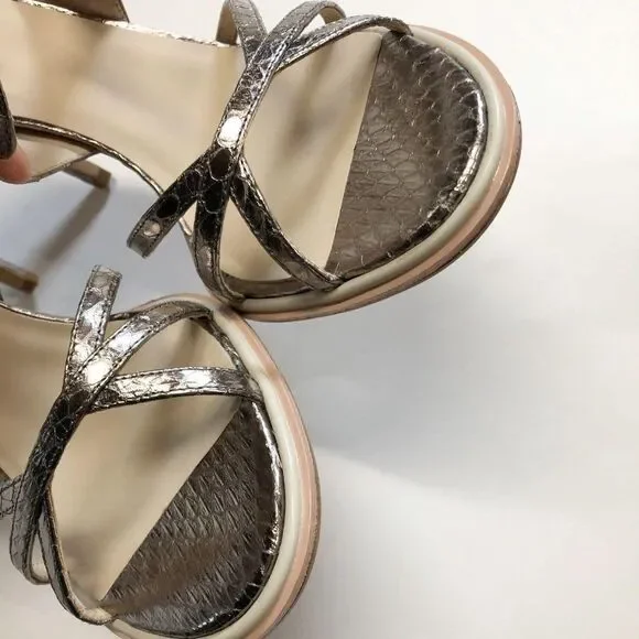 See By Chloe Snake Print High Heel Strappy Sandals - Picture 6 of 9